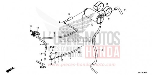 AKTIVKOHLEBEHAELTER CB1000RAJ de 2018