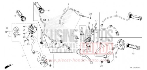 HEBELGRIFF/SCHALTER/KABEL CB1000RAK de 2019