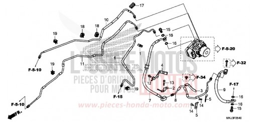 BREMSLEITUNG/BREMSSCHLAUCH CB1000RAK de 2019