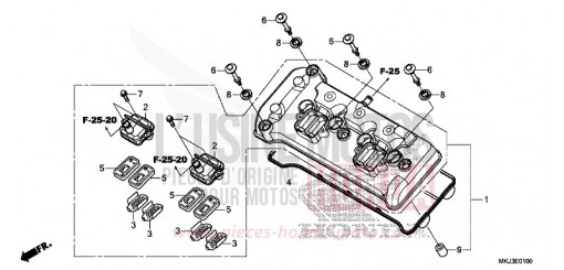 ZYLINDERKOPFDECKEL CB1000RAL de 2020