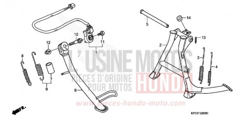 BEQUILLE XL125V4 de 2004