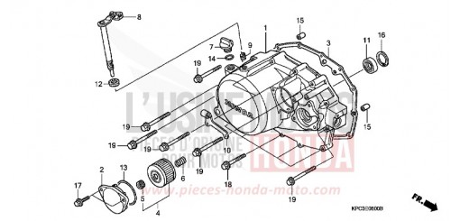 KURBELGEHAEUSEABDECKUNG XL125V8 de 2008
