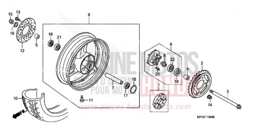 HINTERRAD XL125V8 de 2008