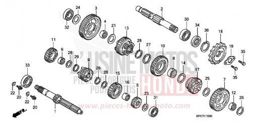 GETRIEBE XL125V9 de 2009