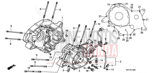 KURBELGEHAEUSE XL125V9 de 2009