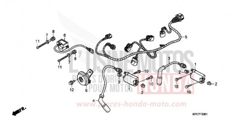 HILFSKABELBAUM/ZUENDSPULE XL125V9 de 2009
