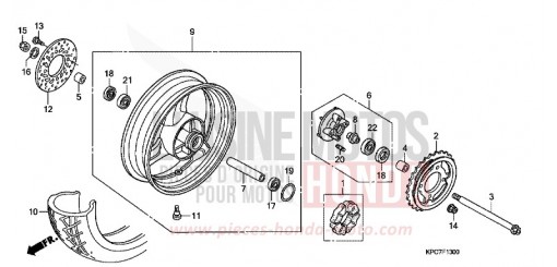 HINTERRAD XL125VA de 2010