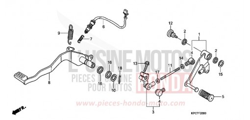 PEDAL XL125VA de 2010