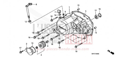 KURBELGEHAEUSEABDECKUNG XL125VB de 2011