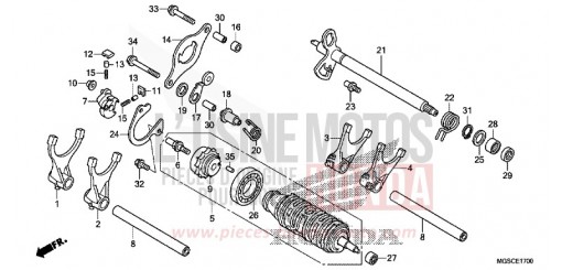 SCHALTTROMMEL NC700DD de 2013