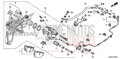 HINTERRAD-BREMSSATTEL NC700DD de 2013