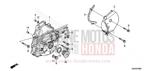 WECHSELSTROM-GENERATORABDECKUNG NC700DD de 2013