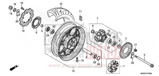 HINTERRAD NC700DD de 2013