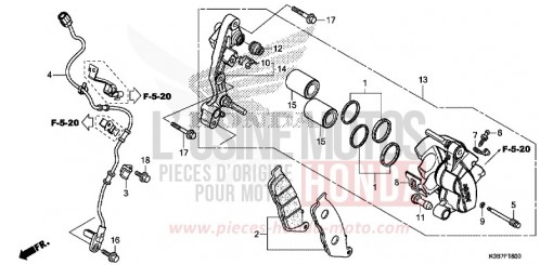 VORDERRAD-BREMSSATTEL NSS300AK de 2019