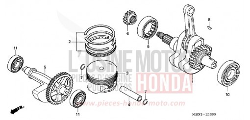 KURBELWELLE/KOLBEN XR650R3 de 2003