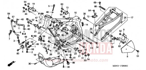 RAHMENKOERPER XR650R3 de 2003