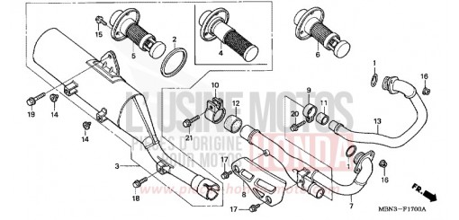 ABGAS-SCHALLDAEMPFER XR650R4 de 2004