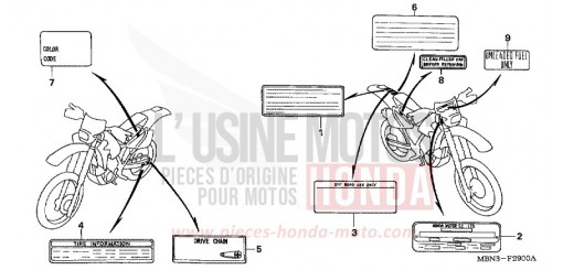 WARNETIKETT XR650R5 de 2005