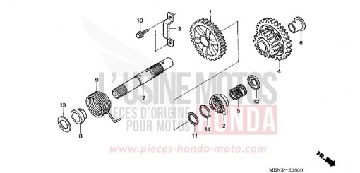 KICKSTARTERSPINDEL XR650R6 de 2006