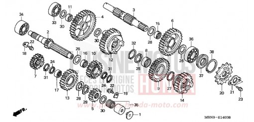 GETRIEBE XR650RY de 2000