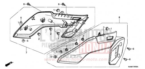 SEITENABDECKUNG VFR800FE de 2014