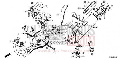 ABGAS-SCHALLDAEMPFER VFR800FE de 2014