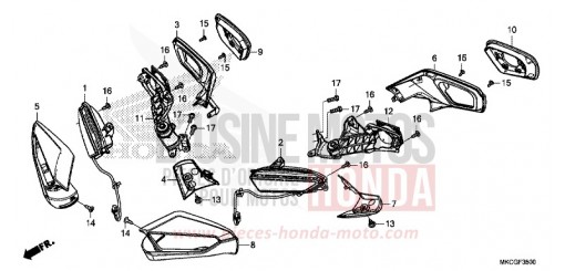 CLIGNOTANT/MIROIR GL1800DAL de 2020
