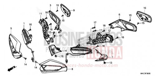 CLIGNOTANT/MIROIR GL1800J de 2018