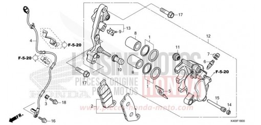 VORDERRAD-BREMSSATTEL NSS125ADM de 2021