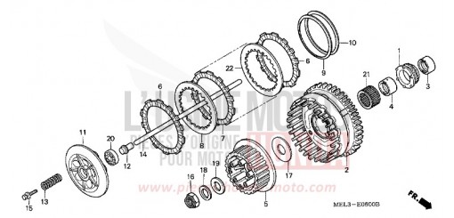 EMBRAYAGE CBR1000RR7 de 2007