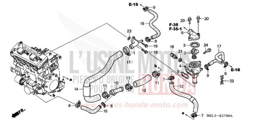 THERMOSTAT CBR1000RR7 de 2007