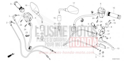 HEBELGRIFF/SCHALTER/KABEL/SPIEGEL CBF125NAM de 2021