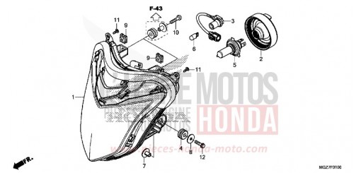 SCHEINWERFER CB500XAF de 2015
