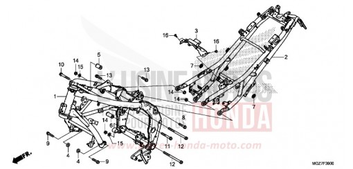 RAHMENKOERPER CB500XAF de 2015