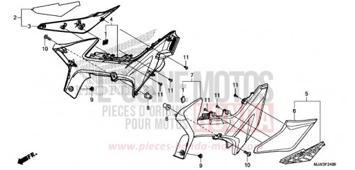 SEITENABDECKUNG CB500XAG de 2016