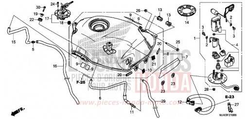 KRAFTSTOFFTANK/KRAFTSTOFFPUMPE CB500XAG de 2016