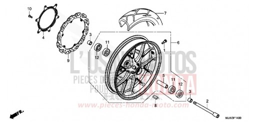 VORDERRAD CB500XAG de 2016