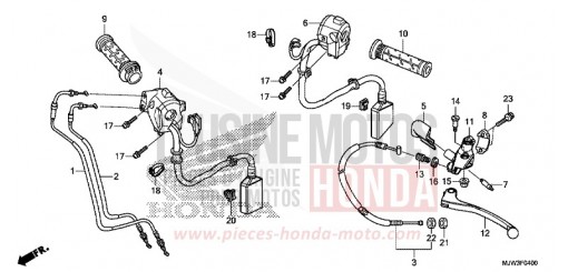 HEBELGRIFF/SCHALTER/KABEL CB500XAG de 2016