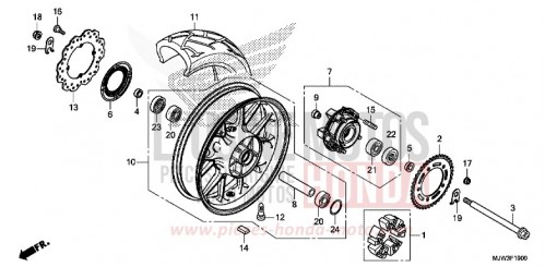 HINTERRAD CB500XAG de 2016