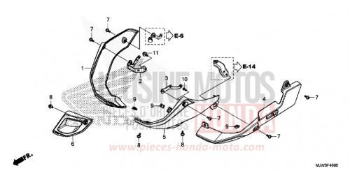 GEHAEUSEUNTERTEIL CB500XAG de 2016