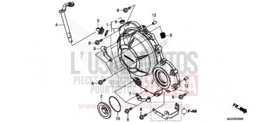 KURBELGEHAEUSEABDECKUNG CB500XAH de 2017