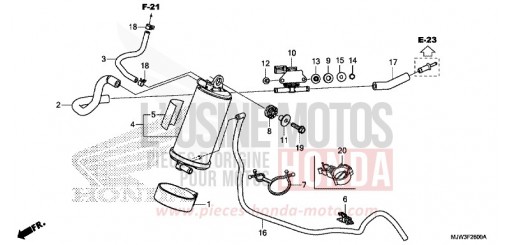 AKTIVKOHLEBEHAELTER CB500XAH de 2017