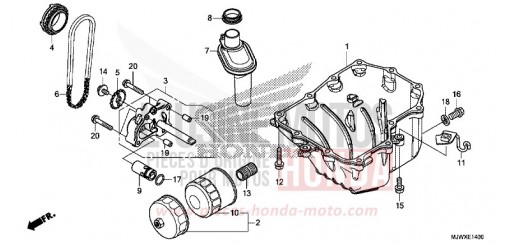 OELWANNE/OELPUMPE CB500XAJ de 2018