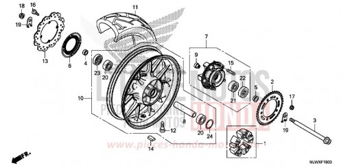 HINTERRAD CB500XAJ de 2018