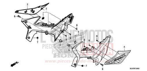 SEITENABDECKUNG CB500XAJ de 2018
