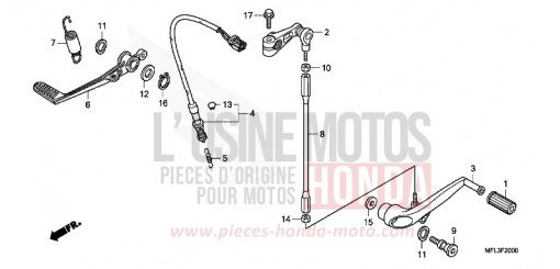 PEDALE CBR1000RR9 de 2009