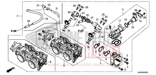 DROSSELKLAPPENGEHAEUSE CB500XAJ de 2018