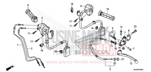HEBELGRIFF/SCHALTER/KABEL CB500XAJ de 2018