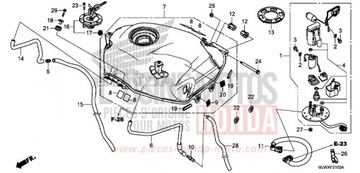 KRAFTSTOFFTANK/KRAFTSTOFFPUMPE CB500XAJ de 2018