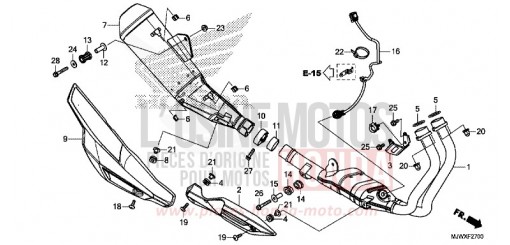 ABGAS-SCHALLDAEMPFER CB500XAJ de 2018